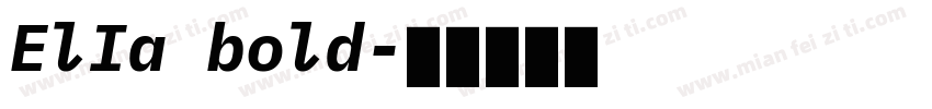 ElIa bold字体转换